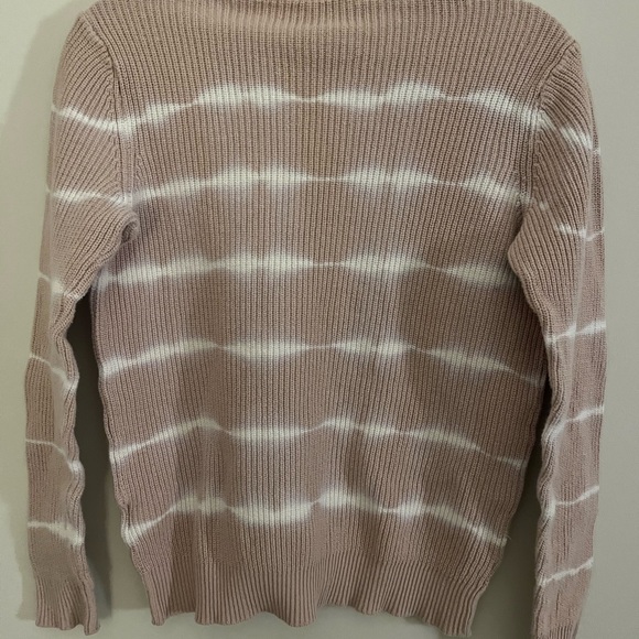 Inc international concepts tie dye sweater cream beige cropped striped ribbed s - Picture 5 of 5